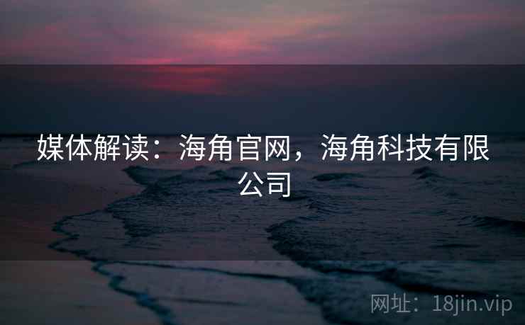 媒体解读：海角官网，海角科技有限公司